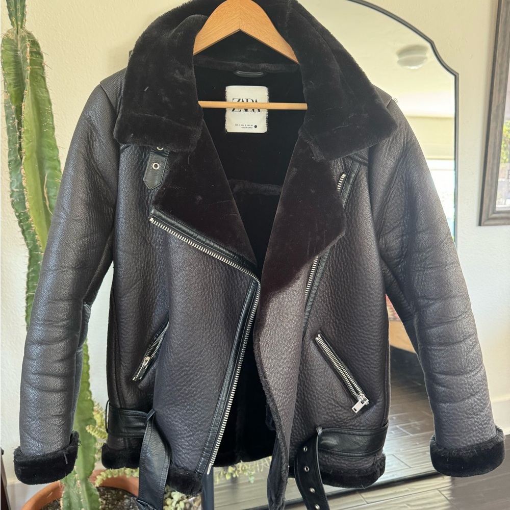 Celine Black Leather Jacket